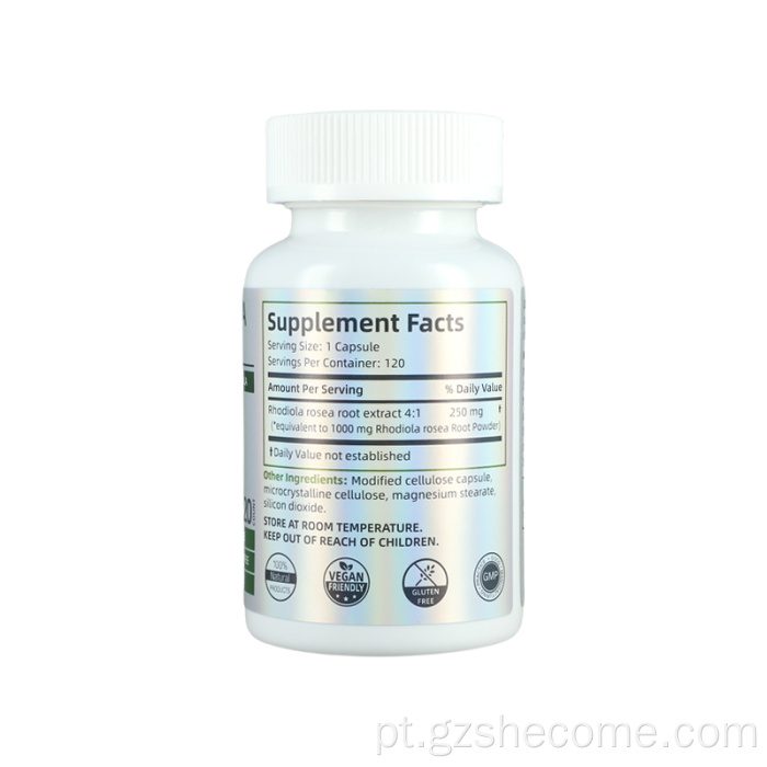 As cápsulas de rosea de alta qualidade apoiam o cérebro